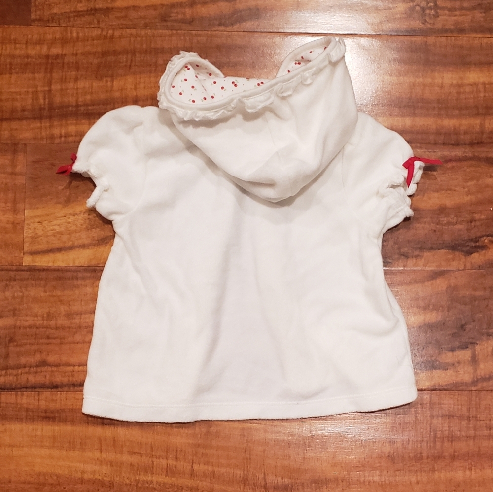 Janie and Jack NWT 6-12 months cherry ruffle swimsuit, coverup, shoes and socks - Picture 10 of 16